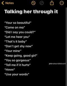 a text message with the words talking her through it