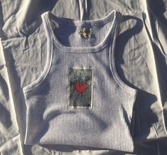 Trift Flip Clothes Diy, Trift Flip Clothes, Trift Flip Clothes Aesthetic, Three Of Swords Tarot, Three Of Swords, Swords Tarot, Baby Tees Y2k, Grey Tank Top, Refashion Clothes