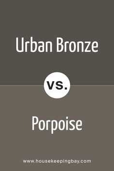 the words urban bronze and porpoise are shown in two different font styles, one is