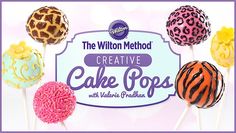 an advertisement for cake pops with zebra print on them