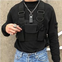 Vest Streetwear, Cross Body Sling Bag, New Style Tops, Vintage Mini Dresses, Chest Rig, K Fashion, Hip Hop Streetwear, Waist Bags, Dress Shirts For Women