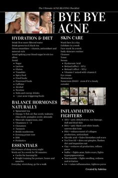 acne skin care routine | acne prone skin | anti acne diet | acne treatments | acne natural remedies | clear skin guide | how to get clear skin | combination skin | oily skin | hydration and diet | balancing hormones naturally | essentials | inflammation fighters | skin care | acne triggering foods | spearmint and green tea | filtered water | Smoothies ⎯ vitamin, antioxidant and mineral-rich | omega 3 fatty acids | cinnamon, turmeric, DIM, probiotics | 8 hours of sleep | workout | yoga, mediation Acne Skin Aesthetic, Food For Acne Prone Skin, Acne Natural Remedies, Skin Care Routine Acne, Balancing Hormones Naturally, Acne Skin Care Routine, Vitamins For Clear Skin, Anti Acne Diet, Sleep Workout