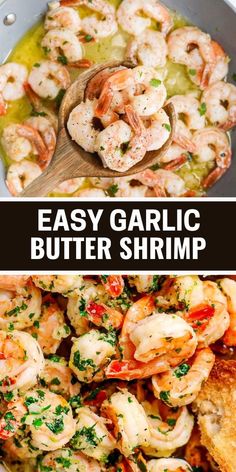 This easy garlic butter shrimp is perfect for a quick and tasty dinner. The combination of garlic, butter, and shrimp is irresistible. #garlic #butter #shrimp Easy Garlic Butter Shrimp, Easy Garlic Butter, Spicy Garlic Shrimp, Diet Lunch, Pizza Dinner, Slow Cooker Roast, Gluten Free Lunch