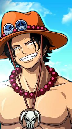 Ace One Piece Drawing, Ace From One Piece, Luffy Hat, Ace Wallpaper, Ace Anime, Ace One Piece