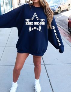 Elevate your game day style with our Dallas Hoodie, a must-have for die-hard fans who bleed blue and silver! Crafted with passion and designed for ultimate comfort, this hoodie is your ticket to showcasing Cowboys pride with flair. Adjustable drawstring hood to keep you snug during chilly games. 🏆 Unmatched Quality: Our hoodies are made to stand the test of time, combining style with durability. The detailed craftsmanship ensures this piece is not just a fan favorite but also a lasting part of your Cowboys memorabilia. 🎁 Perfect Gift for Fans: Surprise the Dallas enthusiast in your life with a gift that's as stylish as it is meaningful. Whether it's game day or a casual outing, this hoodie is a statement piece for every Dallas supporter. 👕 Sizing Information: Available in a range of siz Game Day Fan Apparel Hoodie With Long Sleeves, Game Day Long Sleeve Fan Apparel Hoodie, Game Day Team Spirit Long Sleeve Hoodie, Team Spirit Long Sleeve Hoodie For Game Day, Game Day Long Sleeve Hoodie With Graphic Print, Game Day Sports Fan Long Sleeve Hoodie, Mascot Long Sleeve Sweatshirt For Fans, Mascot Sweatshirt Long Sleeve Fan Apparel, Team-colored Crew Neck Hoodie For Game Day