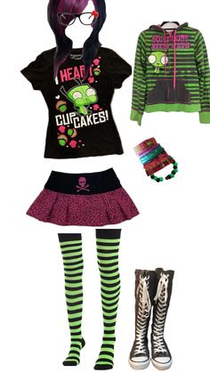 Scene Outfits Emo, Scene Girl Outfits, Scene Kid Outfits, Scene Kid Fashion, Scene Clothing, Scene Girls, Scene Fashion