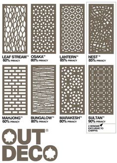 the different types of laser cut screens