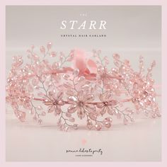 You can never go wrong with Starr Statement Crystal Hair Garland. 🌟 It's pink. It's pretty. And it's one of the best luxury hair accessories you can ever have. 💮 . . #siennalikestoparty #floralheadband Crystal Flower Crown, Red Quinceanera Ideas, Flower Garland Hair, Hair Garland, Designer Hair Accessories, Luxury Hair Accessories, Girl Guide, Quinceanera Ideas, Beautiful Flower Designs