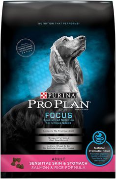 a bag of pro plan dog food