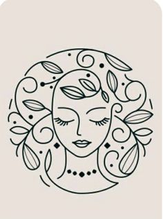 the modern minimalist feminine logo is shown with an image of a woman's face