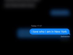 the text message appears to be from someone who is in new york city on their cell phone