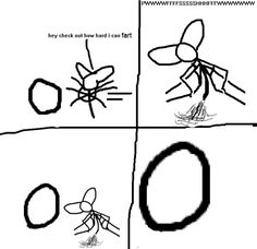 an insect with the letter o on it's back and another drawing in front