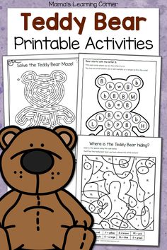 teddy bear printable activities for kids