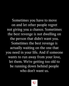 Sometimes the best revenge is moving on and letting others regret not giving you a chance. 💫 Don’t chase those who don’t value you; wait for the one who does. #SelfLove #MoveOn #SelfWorth #TrueLoveWillWait #LetThemGo The Best Revenge Quotes, Let Go Quotes Relationships, Break Up Quotes And Moving On, From Your Love, Revenge Quotes, Chance Quotes, Best Revenge, Stop Chasing, Breaking Up With Someone