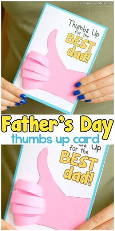 father's day thumbs up card for the best dad