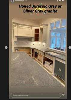 an image of a kitchen with granite counter tops and cabinets in the process of being remodeled