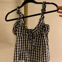 Never Worn! Unbranded Super Cute!! Gingham Ruffle Tops For Vacation, Gingham Ruffled Tops For Vacation, Plaid Tops With Ruffles For Brunch, Plaid Ruffle Tops For Brunch, Plaid Ruffled Tops For Day Out, Plaid Ruffled Tops For Brunch, Summer Ruffles Top For Picnic, Trendy Gingham Tops With Ruffles, Zara Gingham Casual Tops