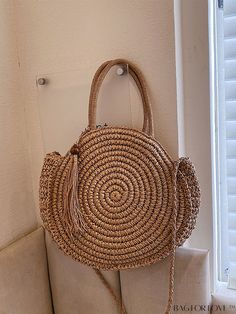 BagForLove - Summer Vacation Essential: Chic Straw Beach Bag with Tassel Decoration Product Description Color Khaki Strap Type Double Handle Details Tassel Bag Size Medium Pattern Type Plain Style Vacation Type Straw Bag Material Paper Size Chart INCH CM Bag Length Bag Width Bag Height Handle Height 15 inch 4.7 inch 14.2 inch 6.3 inch Bag Length Bag Width Bag Height Handle Height 38 cm 12 cm 36 cm 16 cm Details Pictures Similar Products h2 { text-align: center; } /* æ¢è¡ */ li{ white-space: no Casual Fringe Beach Bag For Daily Use, Casual Brown Straw Bag With Tassels, Spring Travel Bag With Tassels, Casual Fringed Beach Bag, Casual Travel Shoulder Bag With Tassels, Casual Shoulder Bag With Tassels For Travel, Trendy Fringe Shoulder Bag For Summer, Casual Fringe Bags For Daily Use, Casual Fringe Bags For Spring