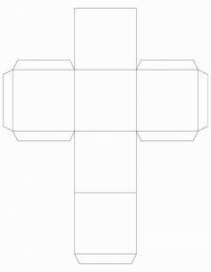 an open box with four sides cut out to make it look like the shape of a cross