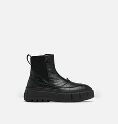 Inspired by classic SOREL DNA, bringing a new twist to the meaning of stomper boots with a waterproof full-grain upper, bold outsole and sleek style to spare. Stomper Boots, Wedge Winter Boots, Moc Toe Boots, Wedge Heel Boots, Waterproof Sneakers, Toddler Boots, Sneaker Slippers, Sleek Style, Sport Sandals