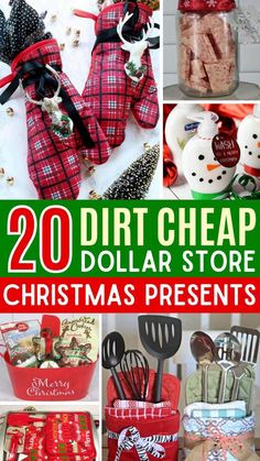 20 diy cheap dollar store christmas presents in mason jars, snowmen and gifts