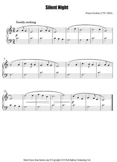 the sheet music for silent night