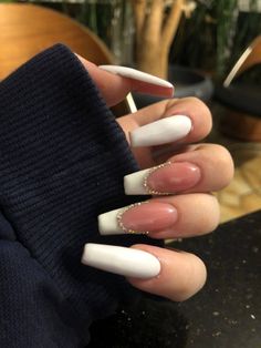 White Nails Inspo Long, Pink Nails Korean, Cute Nails For Birthday Pink, Kawaii Pink Nails, Cute Nails For Birthday, Chrome Nails Coffin, White Nails Aesthetic, Y2k Pink Nails, French Nails Long