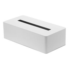 a white tissue dispenser on a white background