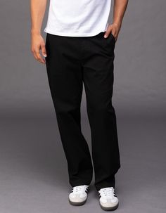 Rsq Straight Chino Pants. Straight Fit Through Hip, Thigh And Leg Opening. Similar To The Slim Straight, But Bigger All Around. Twill Chino With Stretch. Flat Front. Side Slip Pockets. Back Welt Pockets With Rsq Logo On Left Pocket Opening. Button Waist With Zip Fly. Approx. Leg Opening: 17.5". 97% Cotton, 3% Spandex. Machine Wash. Imported. Casual Straight Fit Tapered Leg Pants, Casual Straight Fit Full-length Pants, Casual Wide-leg Straight Fit Bottoms, Casual Straight Fit Dress Pants With Tapered Leg, Casual Full-length Straight Fit Bottoms, Casual Full-length Bottoms With Straight Fit, Casual Straight Fit Wide Leg Work Pants, Casual Wide Leg Work Pants Straight Fit, Casual Wide-leg Work Pants With Straight Fit