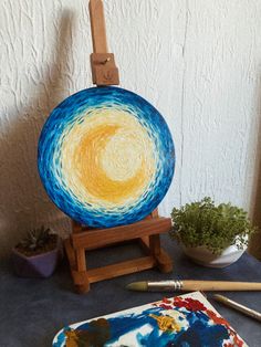 Van Gogh starry night moon Van Gogh Room, Touch Painting, Starry Night Moon, Ideas Cuarto, Moon Journal, Night Moon, Gouache Art, Mini Moon, Van Gogh Paintings