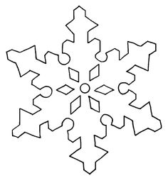 a snowflake is shown in black and white