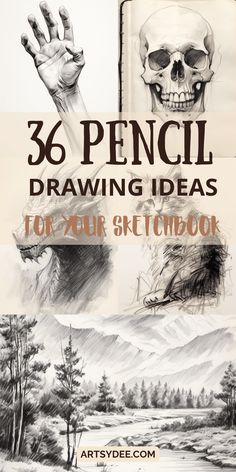 an image of pencil drawing ideas for your sketchbook