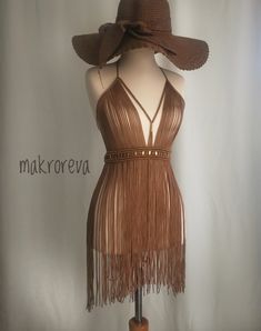 > Custom design , 🌿If there is a special color you want, please contact by message. 🌿Do not forget to enter your phone information for fast delivery. > Shiny material > Adds elegance on your swimsuits or evening dresses. Remember to send your phone number for fast delivery Birthday Dress Mini, Rope Dress, Macrame Clothes, Fringe Clothing, Fringed Dress, Macrame Dress, Looks Country, Dress Maternity, Dress Birthday