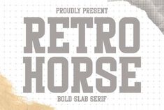 Retro Horse is a bold and clean slab serif typeface with a cowboy theme. Capture the spirit of the wild west with this versatile and striking font, and make your projects stand out with its strong and... Cowboy Theme, Galaxy Background, Display Fonts, Serif Typeface