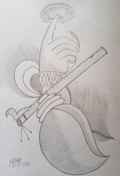 a drawing of a cartoon character holding a baseball bat