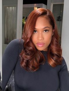 Hair Dye Ideas Black Women, Pelo Color Vino, Cinnamon Hair, Winter Hair Color Ideas, Hair Dye Ideas, Ginger Hair Color, Copper Hair Color, Hair Color Auburn