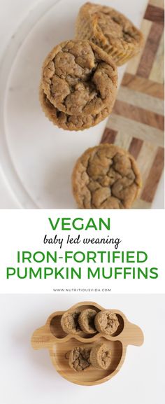 vegan baby led weaning iron - forthed pumpkin muffins recipe