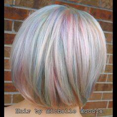 Love the color ❤️ Rose Gold Bob Hair, Rose Gold Bob, Bob Hair Color Ideas, Colored Streaks, Colored Hair Tips, Trendy Hair Color