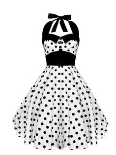 Polka Dot Dress Vintage, Vestidos Pin Up, 1950s Women, Vintage Polka Dot Dress, Rockabilly Style, White Polka Dot Dress, Pin Up Dresses, Rockabilly Dress, 50s Dresses