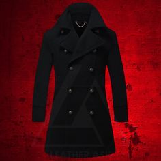 Black wool coat for mens, Military trench coat, coat for mens, black vintage coat, Victorian coat, steampunk coat, winter coat, handmade