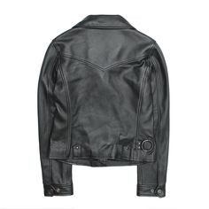 Authentic soft nappa lamb leather biker jacket. This clean & iconic silhouette includes details like an asymmetric front closure, coin pocket with personalized button snap, wide lapels, and arcuate V shape back. This is the quintessential and classic #1-s Classic Leather Outerwear With Asymmetrical Zip, Classic Leather Jacket With Snap Buttons For Streetwear, Classic Winter Biker Jacket With Snap Buttons, Fall Biker Jacket With Button Closure, Fall Biker Leather Jacket With Button Closure, Biker Leather Jacket With Button Closure For Work, Classic Leather Jacket With Asymmetrical Zip, Fitted Biker Jacket With Snap Buttons, Fitted Biker Jacket With Button Closure