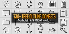 the free outline icons are available for all kinds of projects