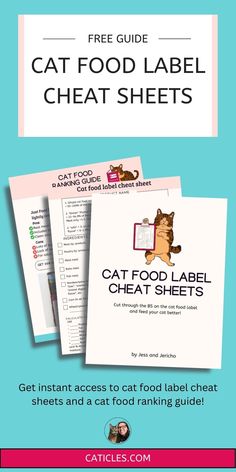 the cat food label sheet is shown with instructions for how to use it