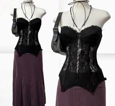 Tvd Fashion, Goth Pajamas, Gothic Outfit, Dream Outfits, Gothic Clothes, 2000s Fashion Outfits, Rock'n Roll, Gorgeous Clothes, Dream Style