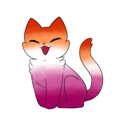 an orange and pink cat with its eyes closed sitting down on the ground, making a funny face