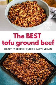 the best tofu ground beef healthy recipe quick and easy vegan by cook love