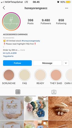 an instagram page with photos and text on the bottom right corner, below is a screenshot of several different items