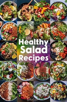 the healthy salad recipes cookbook is open and ready to be eaten on the table