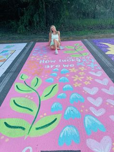 Dinosaur Parking Spot, Cheer Parking Spot Painting, Fun Senior Parking Spots, Decorate Parking Spot Chalk, Chalked Parking Spot, Ocean Parking Spot Painting