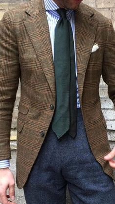 Tweed Jacket Style, Preppy Jacket, 1920s Mens Fashion, Blazer Outfits Men, Gq Fashion, Dandy Style, Old School Fashion